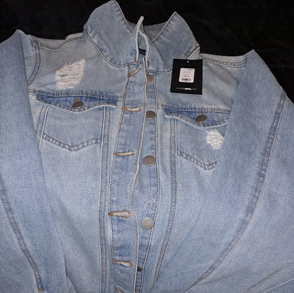 2X Long Denim distressed jacket - Picture 2 of 9